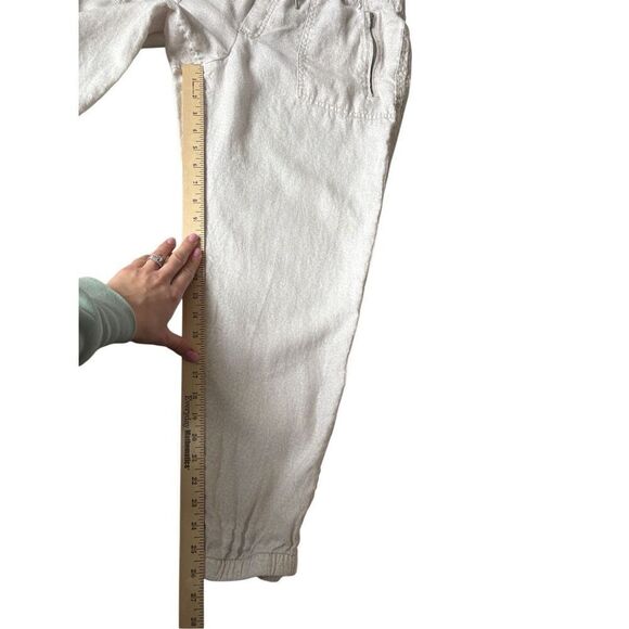 Athleta Cabo Tide Linen size 14 Cream Pull On Drawstring - Picture 9 of 12